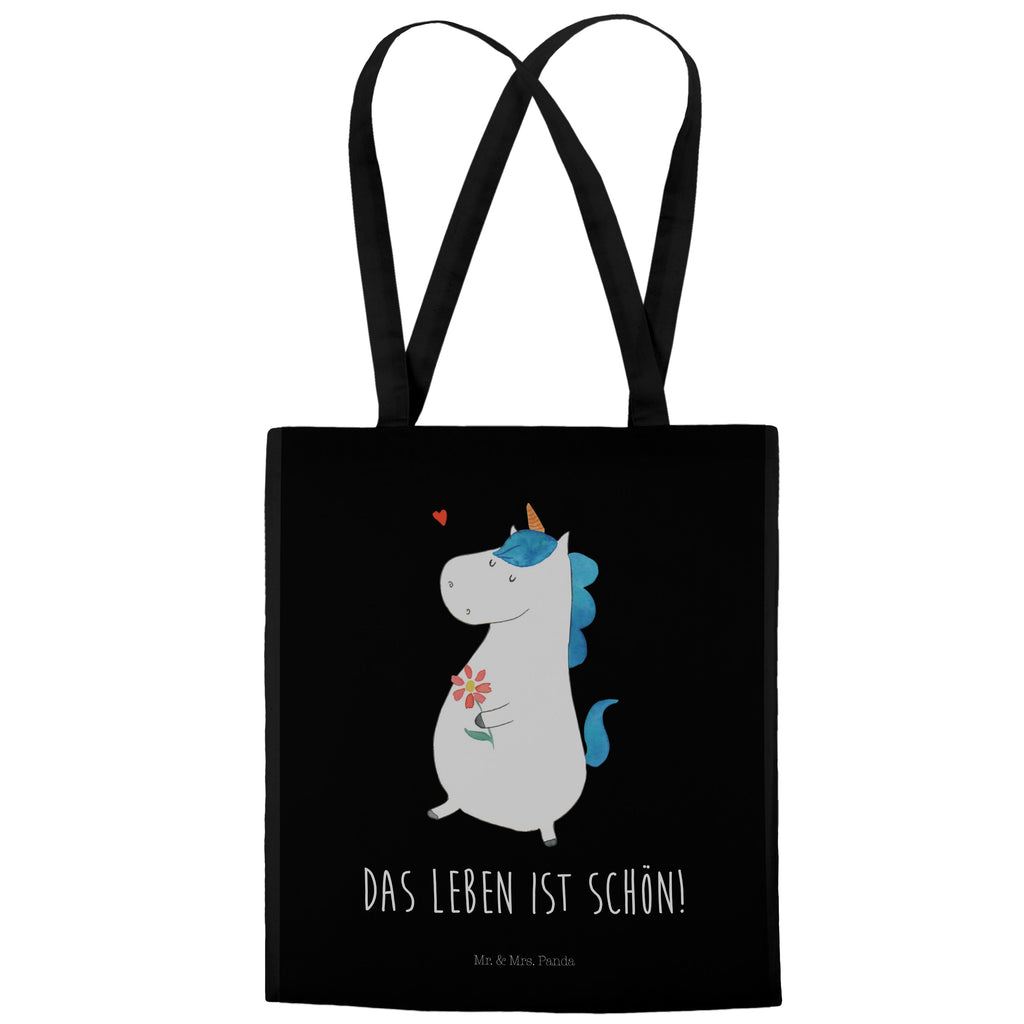 Tragetasche Einhorn Spaziergang Beuteltasche, Beutel, Einkaufstasche, Jutebeutel, Stoffbeutel, Einhorn, Einhörner, Einhorn Deko, Pegasus, Unicorn, Glitzer, Blumen, Spaziergang, Motivation, Gute Laune, Freude, Freundin, Mutter, Schwester