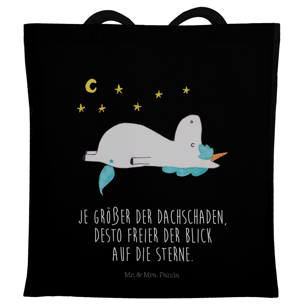 Tragetasche Einhorn Sternenhimmel Beuteltasche, Beutel, Einkaufstasche, Jutebeutel, Stoffbeutel, Einhorn, Einhörner, Einhorn Deko, Pegasus, Unicorn, Sterne, Dachschaden, Verrückt, Sternenhimmel