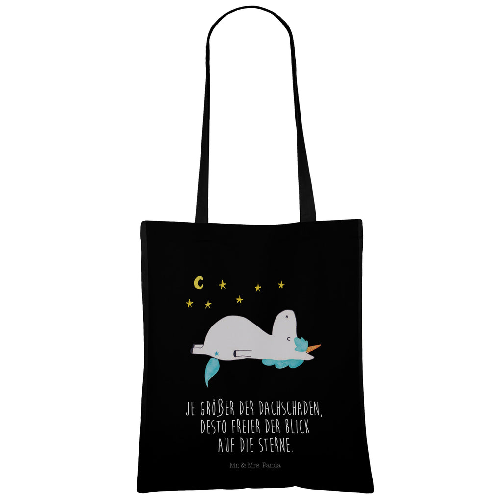 Tragetasche Einhorn Sternenhimmel Beuteltasche, Beutel, Einkaufstasche, Jutebeutel, Stoffbeutel, Einhorn, Einhörner, Einhorn Deko, Pegasus, Unicorn, Sterne, Dachschaden, Verrückt, Sternenhimmel