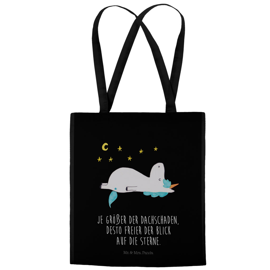 Tragetasche Einhorn Sternenhimmel Beuteltasche, Beutel, Einkaufstasche, Jutebeutel, Stoffbeutel, Einhorn, Einhörner, Einhorn Deko, Pegasus, Unicorn, Sterne, Dachschaden, Verrückt, Sternenhimmel