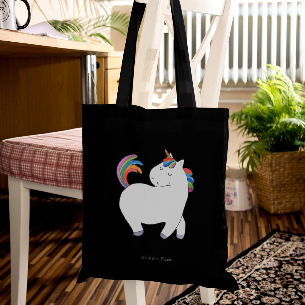 Tragetasche Einhorn stolzierend Beuteltasche, Beutel, Einkaufstasche, Jutebeutel, Stoffbeutel, Einhorn, Einhörner, Einhorn Deko, Pegasus, Unicorn, stolz, anders, bunt, Pferd, Reiter, Reiten, Freundin, Geschenk
