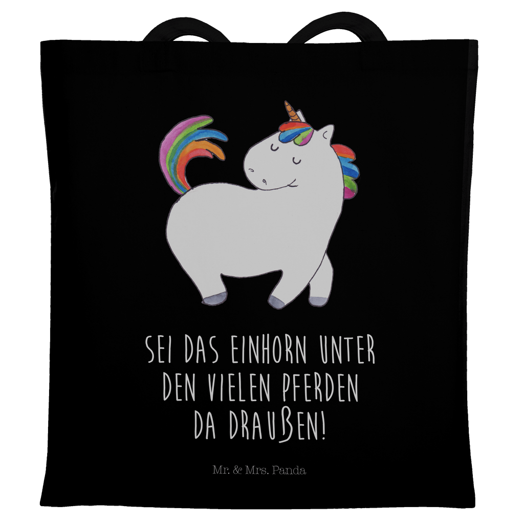 Tragetasche Einhorn stolzierend Beuteltasche, Beutel, Einkaufstasche, Jutebeutel, Stoffbeutel, Einhorn, Einhörner, Einhorn Deko, Pegasus, Unicorn, stolz, anders, bunt, Pferd, Reiter, Reiten, Freundin, Geschenk