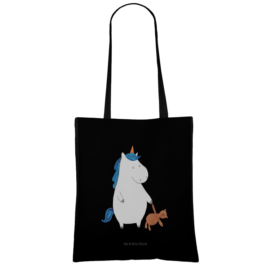 Tragetasche Einhorn Teddy Beuteltasche, Beutel, Einkaufstasche, Jutebeutel, Stoffbeutel, Einhorn, Einhörner, Einhorn Deko, Pegasus, Unicorn, schlafen, gute Nacht, Single, Bett, Träumen, Freundin, Singleleben