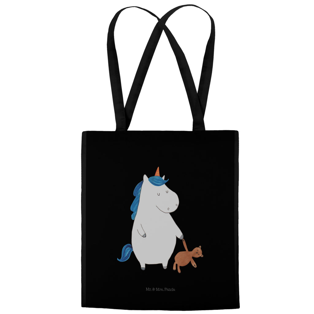 Tragetasche Einhorn Teddy Beuteltasche, Beutel, Einkaufstasche, Jutebeutel, Stoffbeutel, Einhorn, Einhörner, Einhorn Deko, Pegasus, Unicorn, schlafen, gute Nacht, Single, Bett, Träumen, Freundin, Singleleben