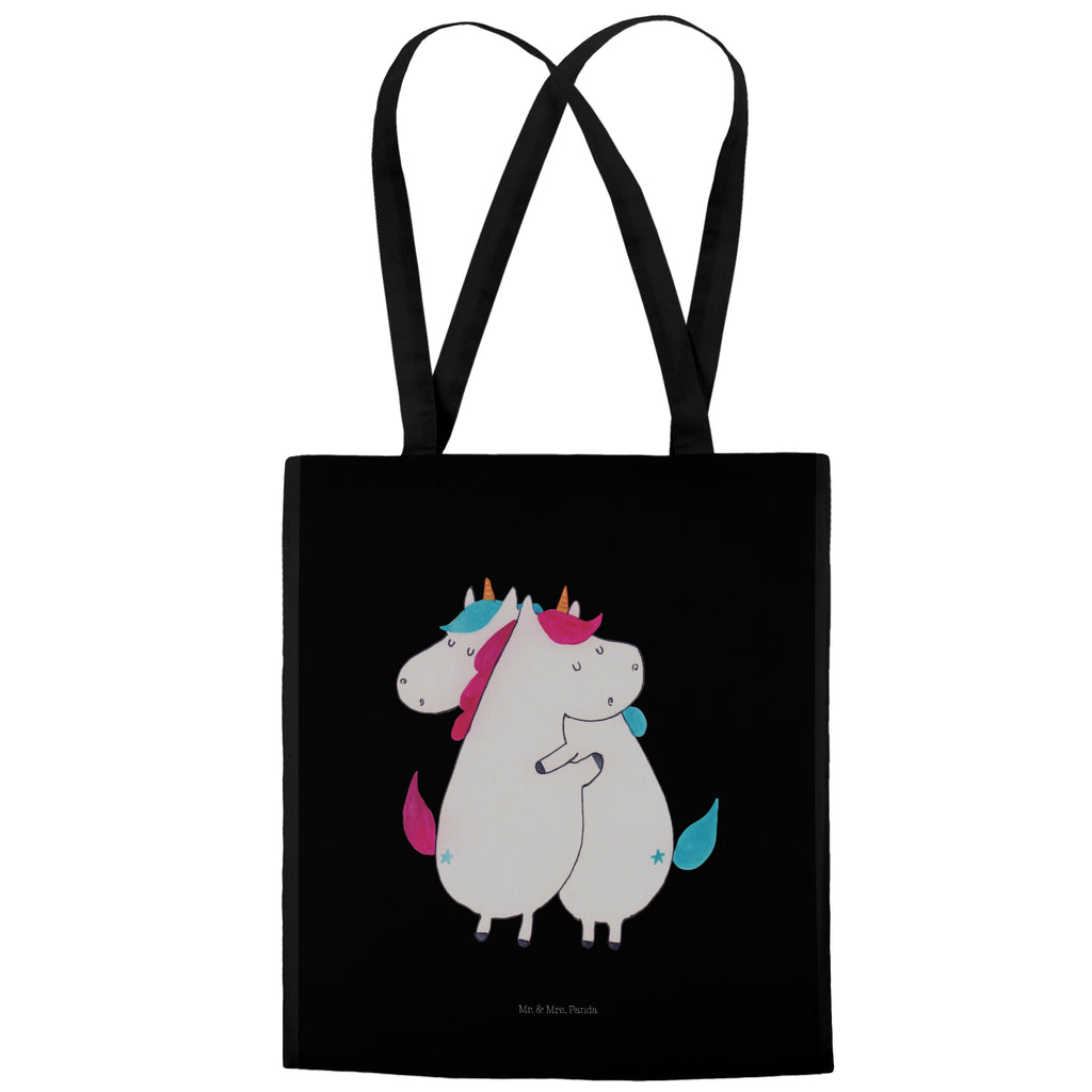 Tragetasche Einhörner Umarmen Beuteltasche, Beutel, Einkaufstasche, Jutebeutel, Stoffbeutel, Einhorn, Einhörner, Einhorn Deko, Pegasus, Unicorn, Freundinnen, Freundin, BFF, Schwester, Schwestern, Familie, Geschwister, Sister, Liebe