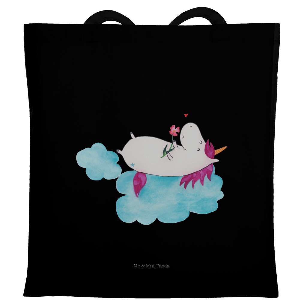 Tragetasche Einhorn verliebt auf Wolke Beuteltasche, Beutel, Einkaufstasche, Jutebeutel, Stoffbeutel, Einhorn, Einhörner, Einhorn Deko, Pegasus, Unicorn, verliebt, Liebe, Liebesbeweis, Freundin, Wolke