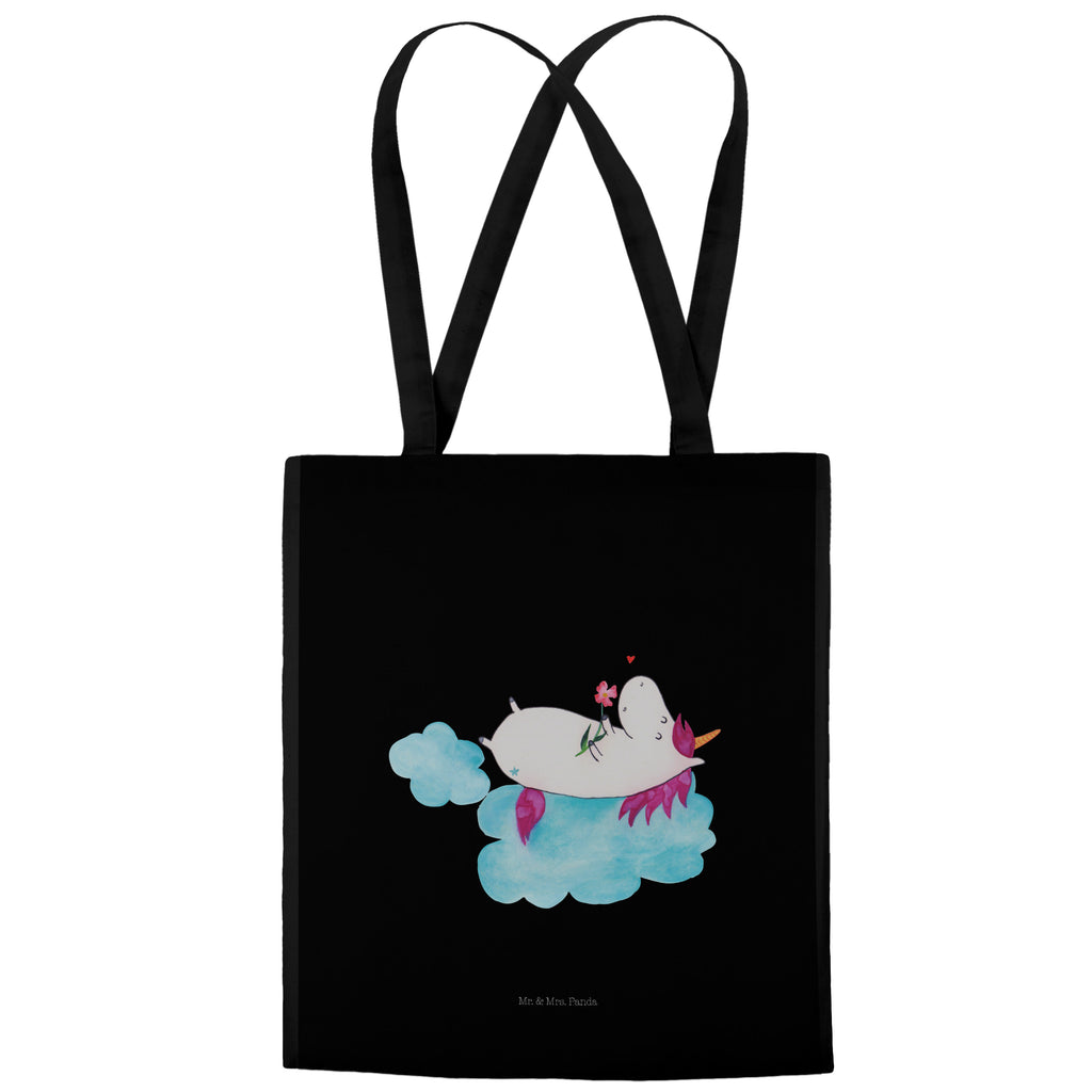 Tragetasche Einhorn verliebt auf Wolke Beuteltasche, Beutel, Einkaufstasche, Jutebeutel, Stoffbeutel, Einhorn, Einhörner, Einhorn Deko, Pegasus, Unicorn, verliebt, Liebe, Liebesbeweis, Freundin, Wolke