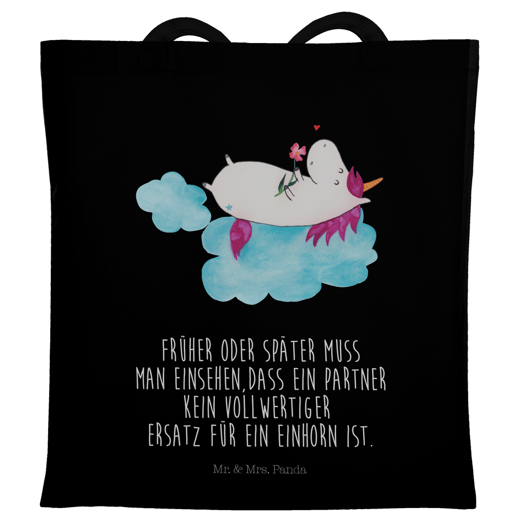 Tragetasche Einhorn verliebt auf Wolke Beuteltasche, Beutel, Einkaufstasche, Jutebeutel, Stoffbeutel, Einhorn, Einhörner, Einhorn Deko, Pegasus, Unicorn, verliebt, Liebe, Liebesbeweis, Freundin, Wolke