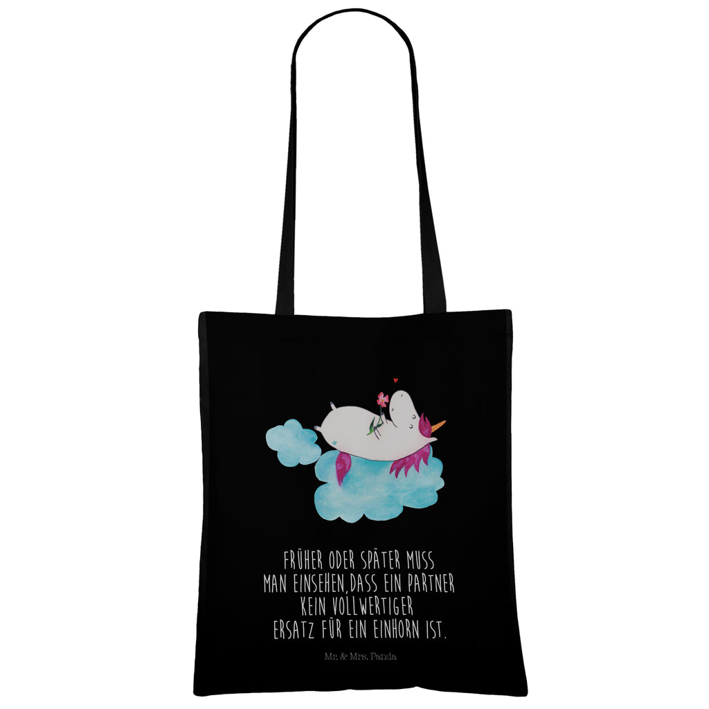 Tragetasche Einhorn verliebt auf Wolke Beuteltasche, Beutel, Einkaufstasche, Jutebeutel, Stoffbeutel, Einhorn, Einhörner, Einhorn Deko, Pegasus, Unicorn, verliebt, Liebe, Liebesbeweis, Freundin, Wolke