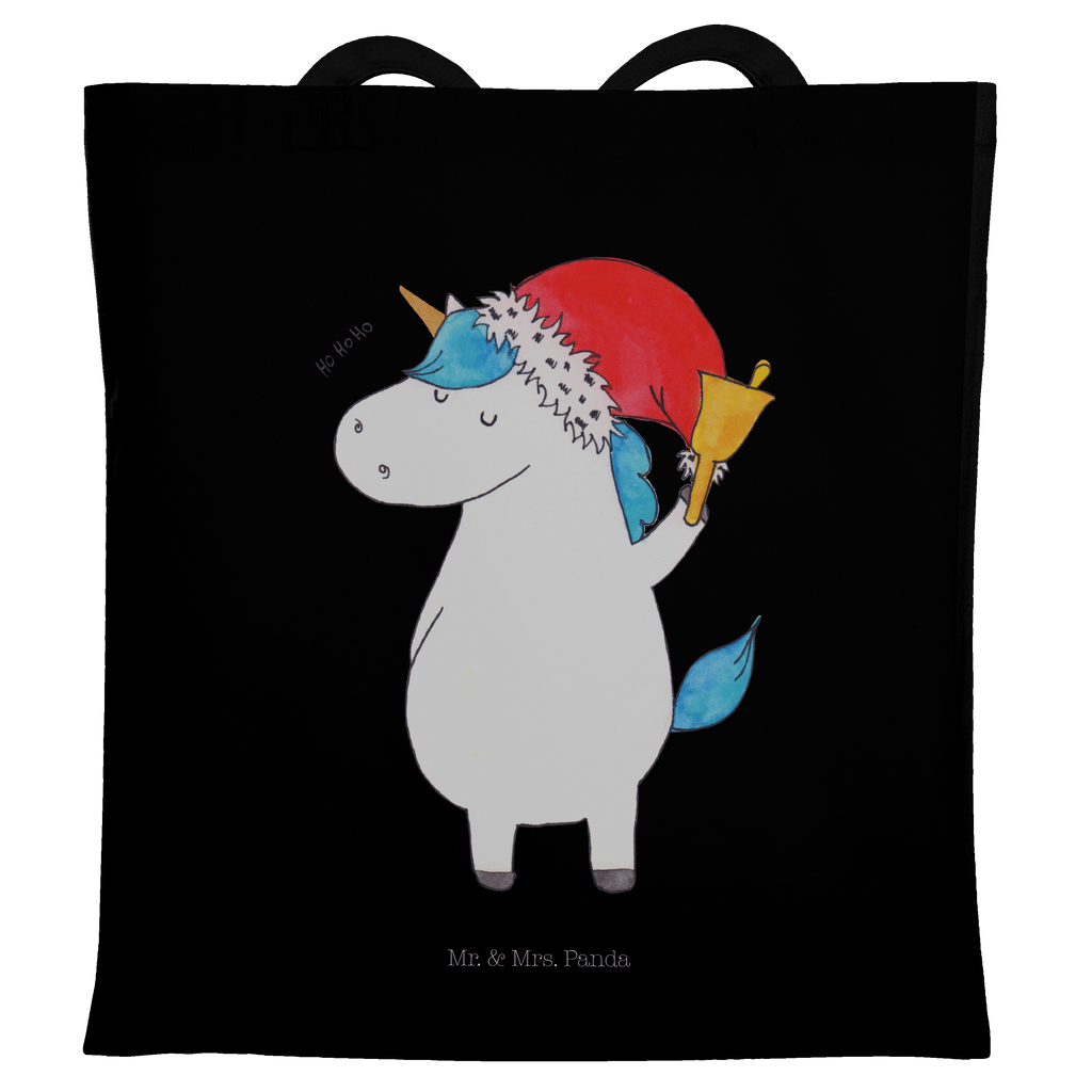Tragetasche Einhorn Weihnachtsmann Beuteltasche, Beutel, Einkaufstasche, Jutebeutel, Stoffbeutel, Einhorn, Einhörner, Einhorn Deko, Pegasus, Unicorn, Gin, Schokolade, Schoki, Weihnachten, Weihnachtsmann, Nikolaus, Wunschzettel, Wunschliste, Feenstaub