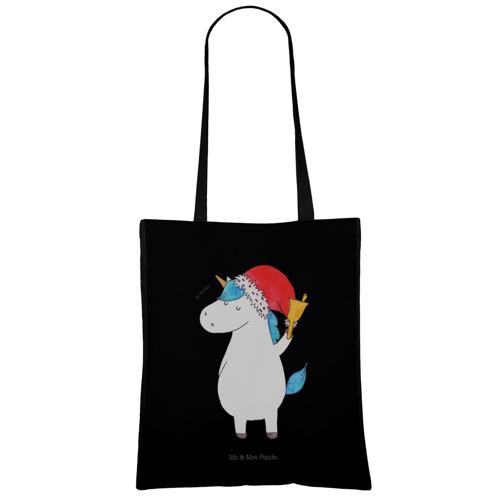 Tragetasche Einhorn Weihnachtsmann Beuteltasche, Beutel, Einkaufstasche, Jutebeutel, Stoffbeutel, Einhorn, Einhörner, Einhorn Deko, Pegasus, Unicorn, Gin, Schokolade, Schoki, Weihnachten, Weihnachtsmann, Nikolaus, Wunschzettel, Wunschliste, Feenstaub
