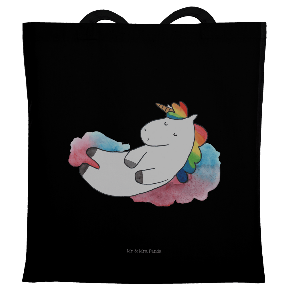 Tragetasche Einhorn Wolke 7 Beuteltasche, Beutel, Einkaufstasche, Jutebeutel, Stoffbeutel, Einhorn, Einhörner, Einhorn Deko, Pegasus, Unicorn, verliebt, Menschen, witzig, lustig, Geschenk, Glaube, Realität, Lächeln