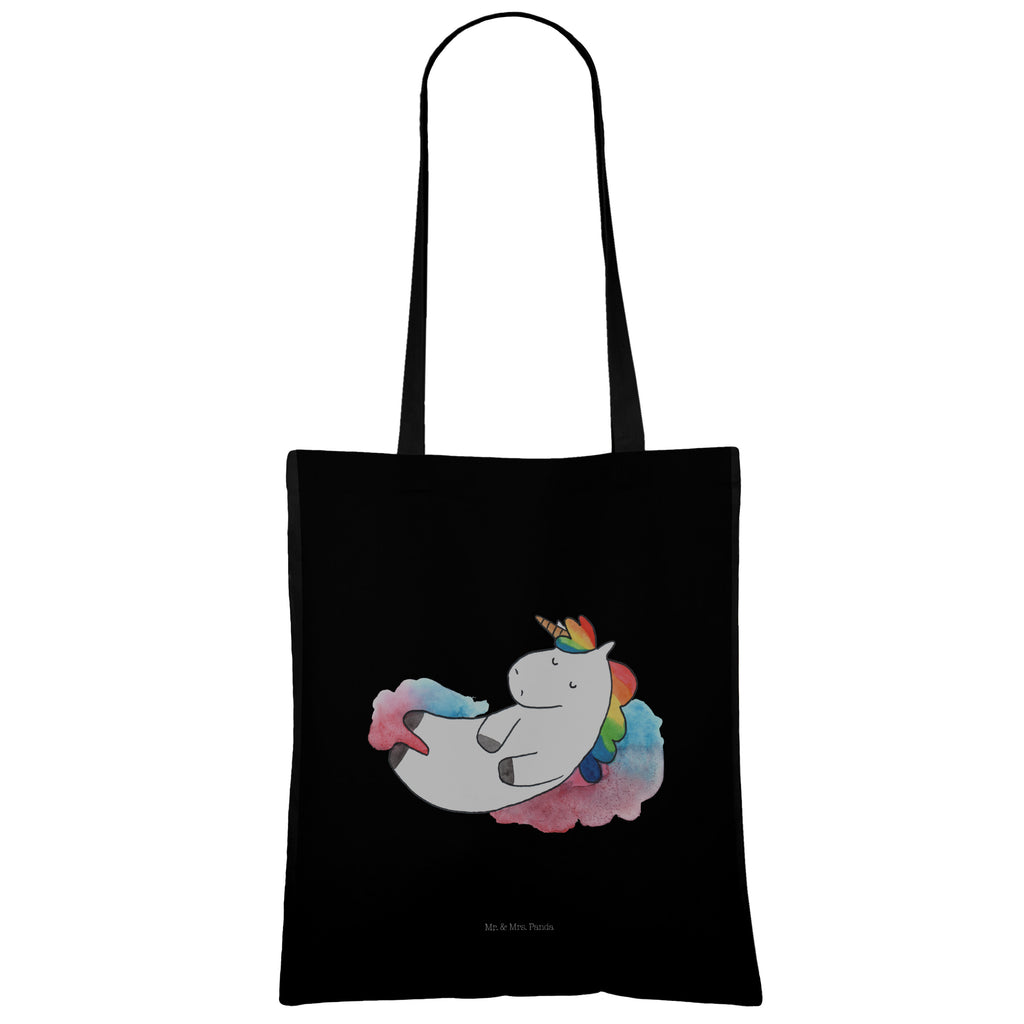 Tragetasche Einhorn Wolke 7 Beuteltasche, Beutel, Einkaufstasche, Jutebeutel, Stoffbeutel, Einhorn, Einhörner, Einhorn Deko, Pegasus, Unicorn, verliebt, Menschen, witzig, lustig, Geschenk, Glaube, Realität, Lächeln