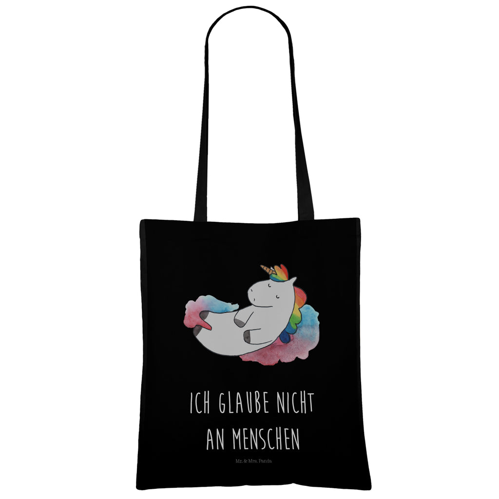 Tragetasche Einhorn Wolke 7 Beuteltasche, Beutel, Einkaufstasche, Jutebeutel, Stoffbeutel, Einhorn, Einhörner, Einhorn Deko, Pegasus, Unicorn, verliebt, Menschen, witzig, lustig, Geschenk, Glaube, Realität, Lächeln