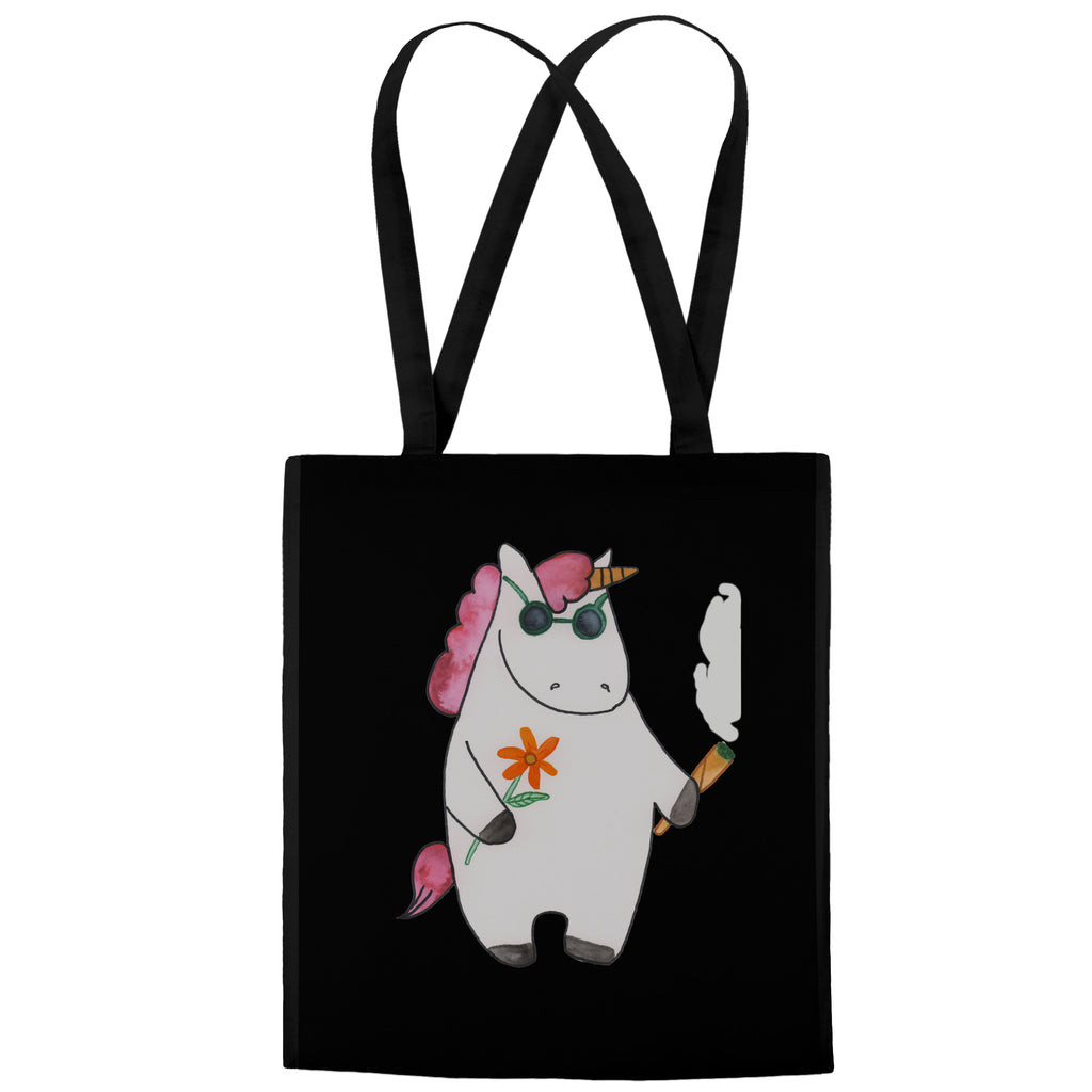 Tragetasche Einhorn Woodstock Beuteltasche, Beutel, Einkaufstasche, Jutebeutel, Stoffbeutel, Einhorn, Einhörner, Einhorn Deko, Pegasus, Unicorn, Kiffen, Joint, Zigarette, Alkohol, Party, Spaß. lustig, witzig, Woodstock