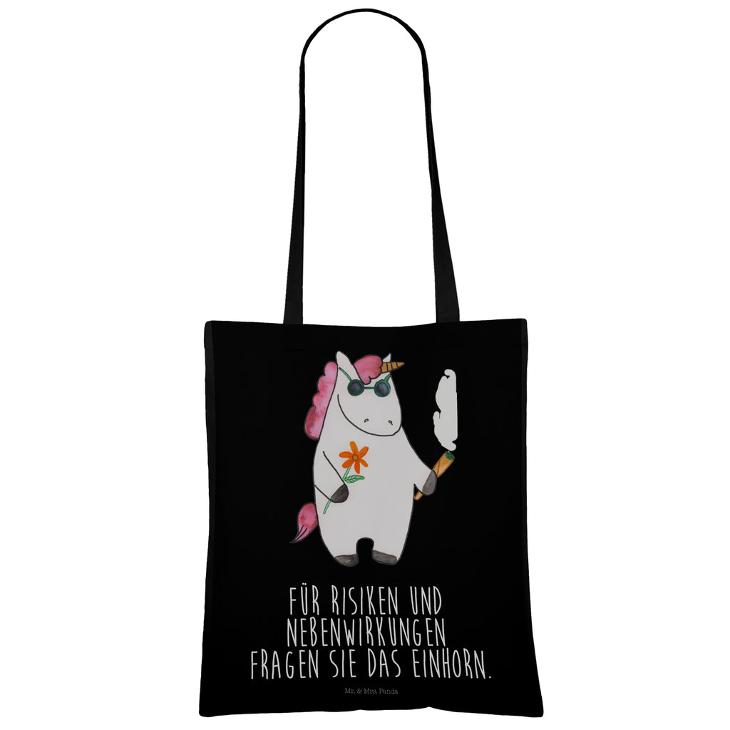 Tragetasche Einhorn Woodstock Beuteltasche, Beutel, Einkaufstasche, Jutebeutel, Stoffbeutel, Einhorn, Einhörner, Einhorn Deko, Pegasus, Unicorn, Kiffen, Joint, Zigarette, Alkohol, Party, Spaß. lustig, witzig, Woodstock