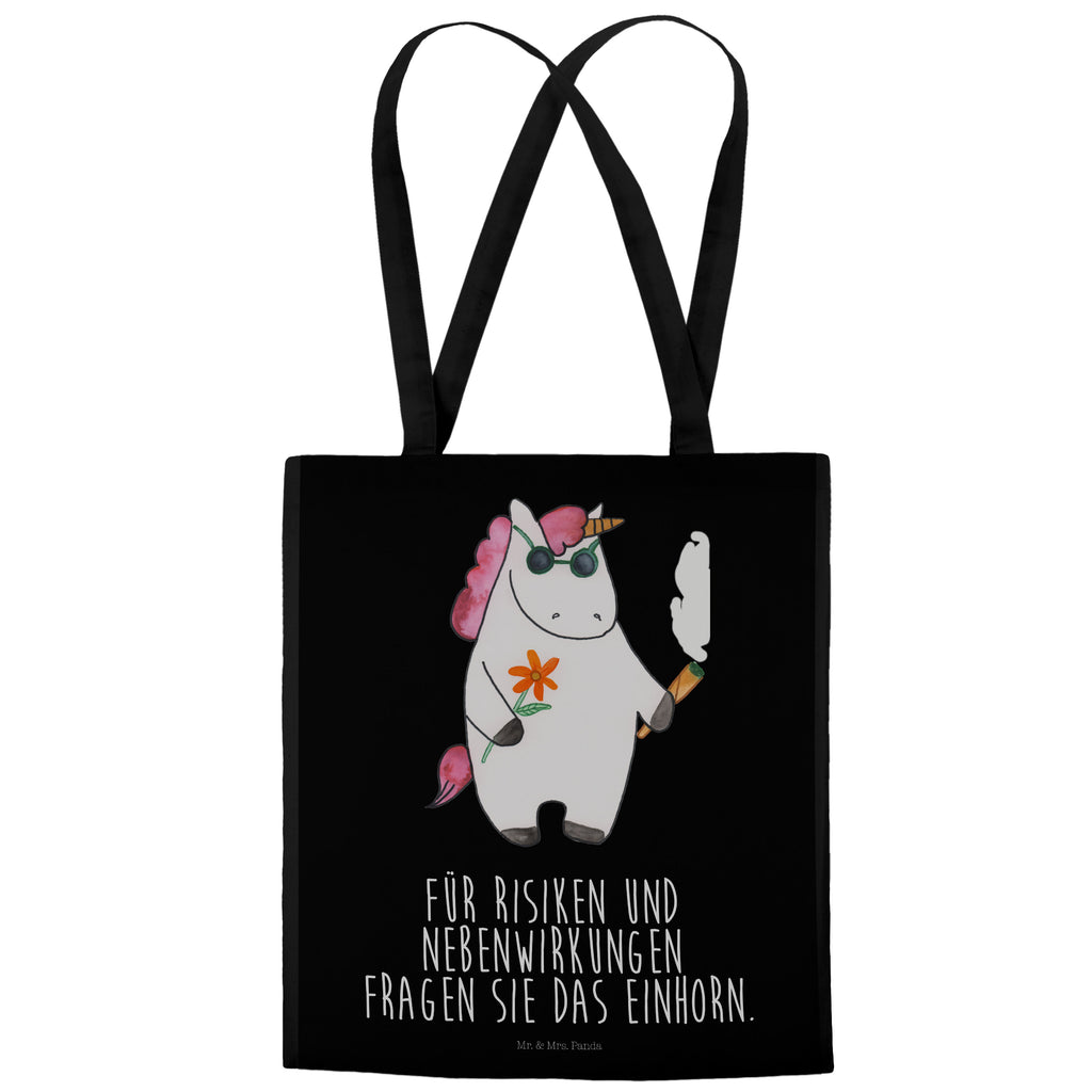 Tragetasche Einhorn Woodstock Beuteltasche, Beutel, Einkaufstasche, Jutebeutel, Stoffbeutel, Einhorn, Einhörner, Einhorn Deko, Pegasus, Unicorn, Kiffen, Joint, Zigarette, Alkohol, Party, Spaß. lustig, witzig, Woodstock