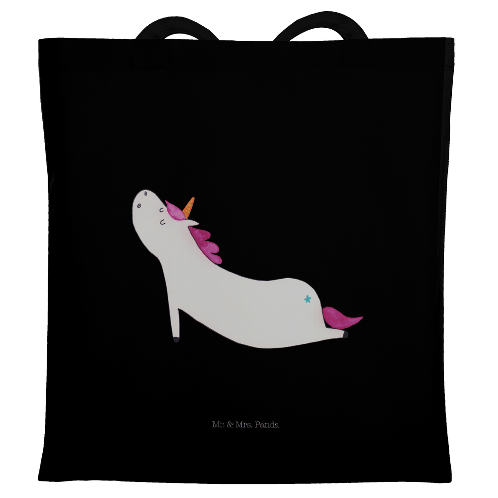 Tragetasche Einhorn Yoga Beuteltasche, Beutel, Einkaufstasche, Jutebeutel, Stoffbeutel, Einhorn, Einhörner, Einhorn Deko, Pegasus, Unicorn, Yoga, Namaste, Achtsamkeit, Entspannung, Joga, Yogamatte, Sport, lustig, witzig, süß