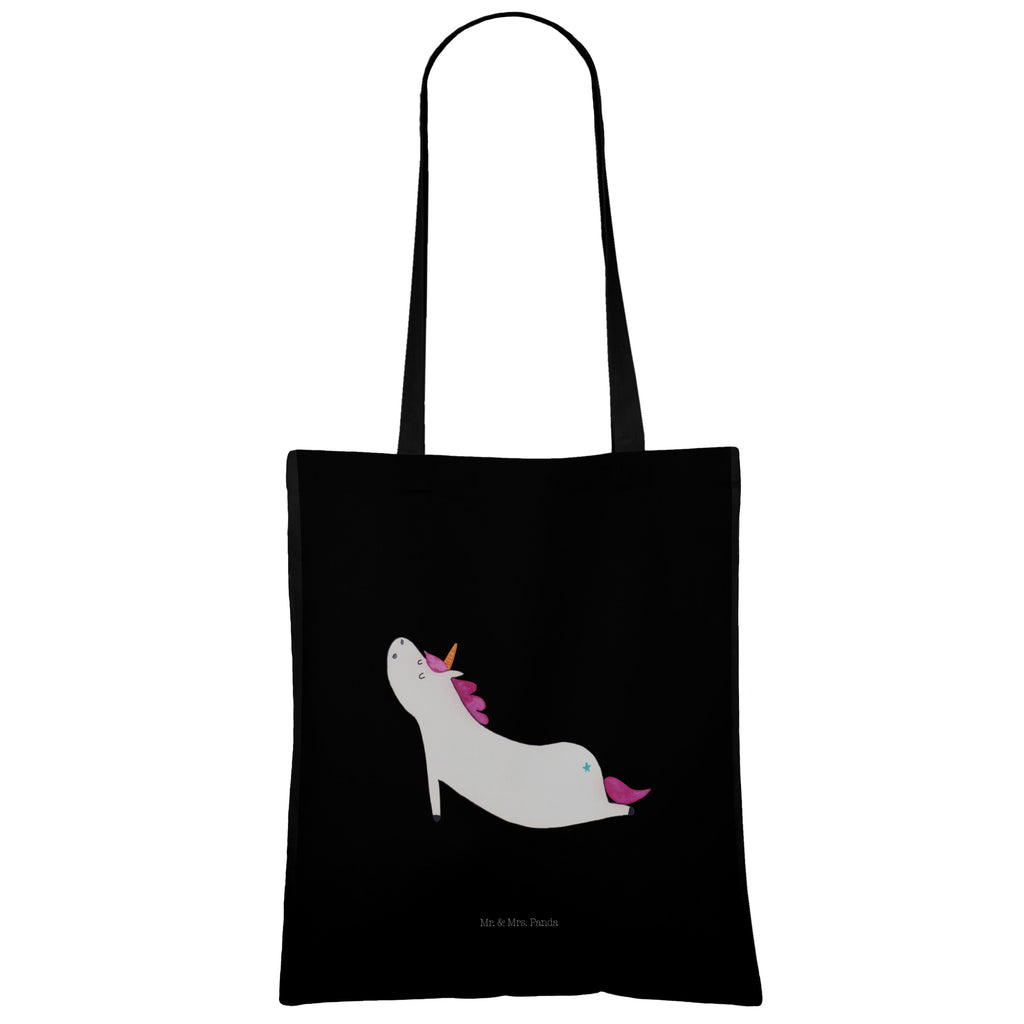 Tragetasche Einhorn Yoga Beuteltasche, Beutel, Einkaufstasche, Jutebeutel, Stoffbeutel, Einhorn, Einhörner, Einhorn Deko, Pegasus, Unicorn, Yoga, Namaste, Achtsamkeit, Entspannung, Joga, Yogamatte, Sport, lustig, witzig, süß