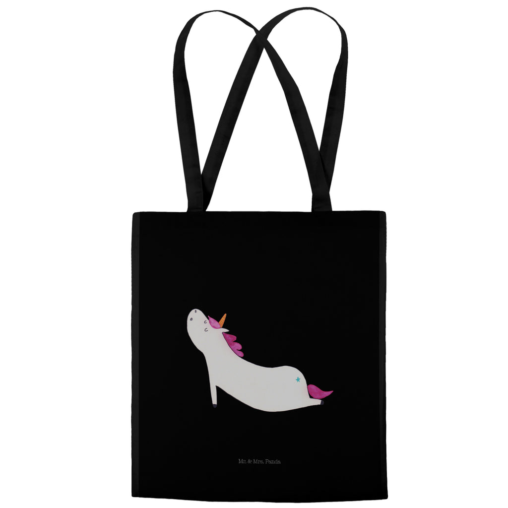 Tragetasche Einhorn Yoga Beuteltasche, Beutel, Einkaufstasche, Jutebeutel, Stoffbeutel, Einhorn, Einhörner, Einhorn Deko, Pegasus, Unicorn, Yoga, Namaste, Achtsamkeit, Entspannung, Joga, Yogamatte, Sport, lustig, witzig, süß