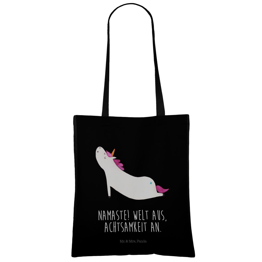 Tragetasche Einhorn Yoga Beuteltasche, Beutel, Einkaufstasche, Jutebeutel, Stoffbeutel, Einhorn, Einhörner, Einhorn Deko, Pegasus, Unicorn, Yoga, Namaste, Achtsamkeit, Entspannung, Joga, Yogamatte, Sport, lustig, witzig, süß