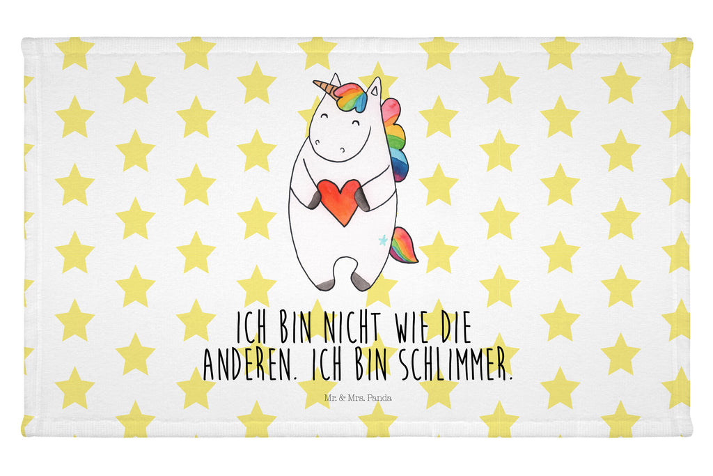 Gäste Handtuch Einhorn Herz Gästetuch, Reisehandtuch, Sport Handtuch, Frottier, Kinder Handtuch, Einhorn, Einhörner, Einhorn Deko, Pegasus, Unicorn, Herz, schlimm, böse, witzig, lustig, Freundin, anders, bunt