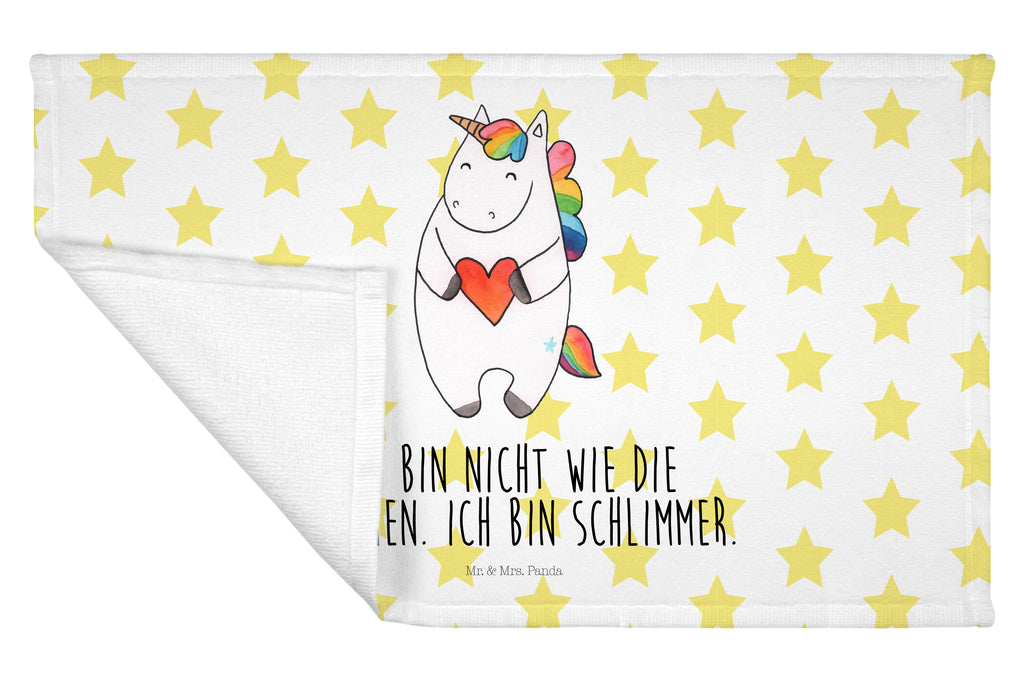 Gäste Handtuch Einhorn Herz Gästetuch, Reisehandtuch, Sport Handtuch, Frottier, Kinder Handtuch, Einhorn, Einhörner, Einhorn Deko, Pegasus, Unicorn, Herz, schlimm, böse, witzig, lustig, Freundin, anders, bunt