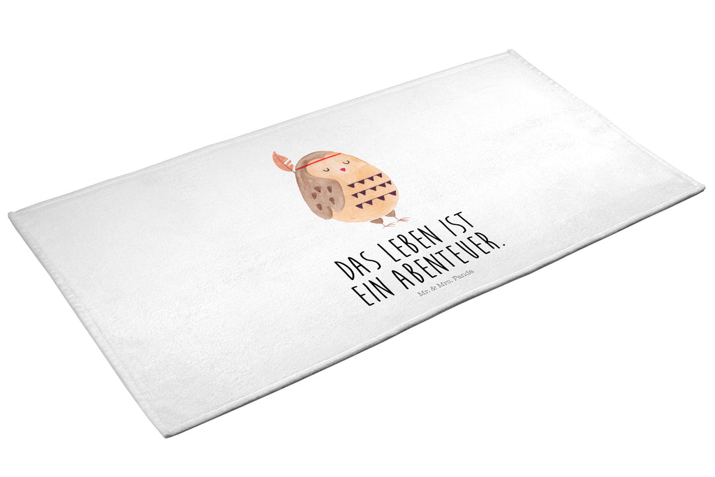 50 x 100 Handtuch Eule Federschmuck Handtuch, Badehandtuch, Badezimmer, Handtücher, groß, Kinder, Baby, Eule, Eule Deko, Owl, Das Leben ist ein Abenteuer, Reisespruch, Federschmuck, Dekoration