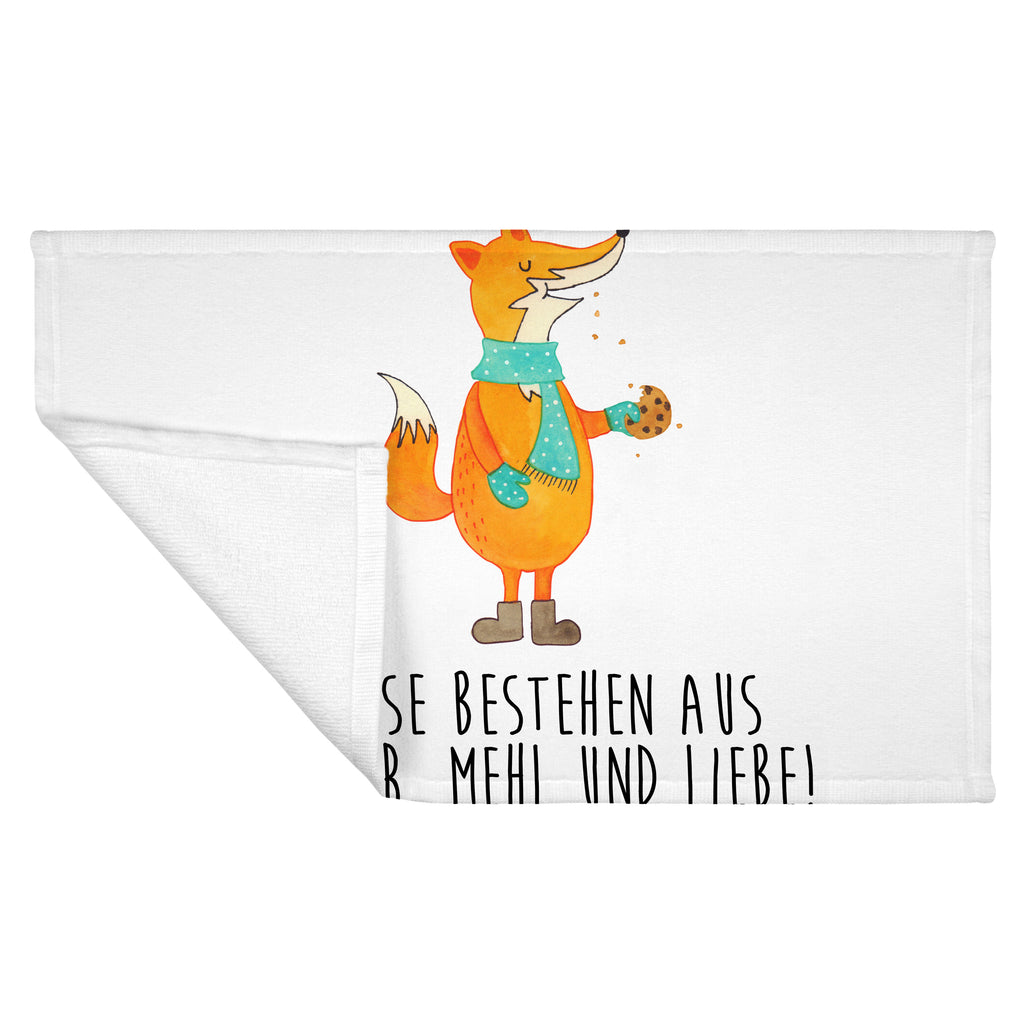 50 x 100 Handtuch Fuchs Keks Handtuch, Badehandtuch, Badezimmer, Handtücher, groß, Kinder, Baby, Fuchs, Füchse, Backen Spruch, Kekse, Winter, Weihnachtszeit, Plätzchen, Liebe, Küche Deko
