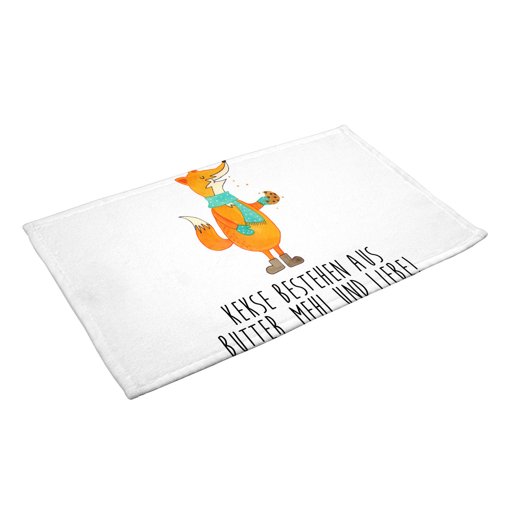 50 x 100 Handtuch Fuchs Keks Handtuch, Badehandtuch, Badezimmer, Handtücher, groß, Kinder, Baby, Fuchs, Füchse, Backen Spruch, Kekse, Winter, Weihnachtszeit, Plätzchen, Liebe, Küche Deko