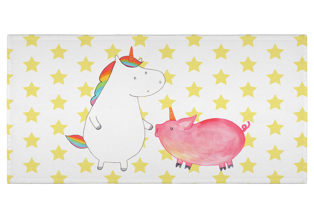 50 x 100 Handtuch Einhorn + Schweinhorn Handtuch, Badehandtuch, Badezimmer, Handtücher, groß, Kinder, Baby, Einhorn, Einhörner, Einhorn Deko, Pegasus, Unicorn, Freundschaft, Schweinhorn, Schwein, Freundin, Schweinchen