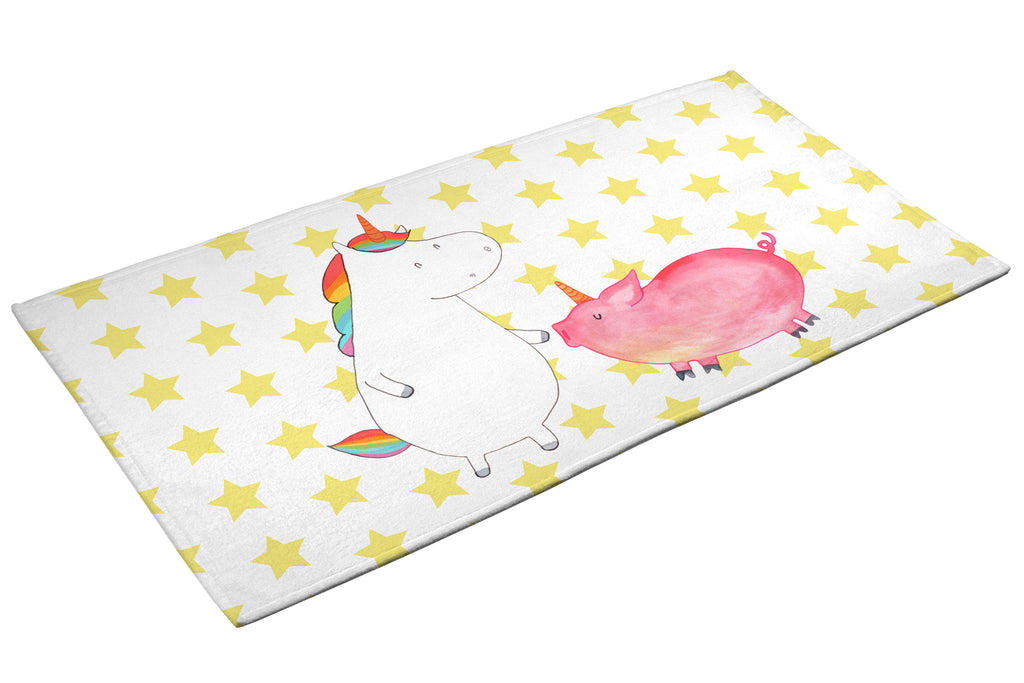 50 x 100 Handtuch Einhorn + Schweinhorn Handtuch, Badehandtuch, Badezimmer, Handtücher, groß, Kinder, Baby, Einhorn, Einhörner, Einhorn Deko, Pegasus, Unicorn, Freundschaft, Schweinhorn, Schwein, Freundin, Schweinchen