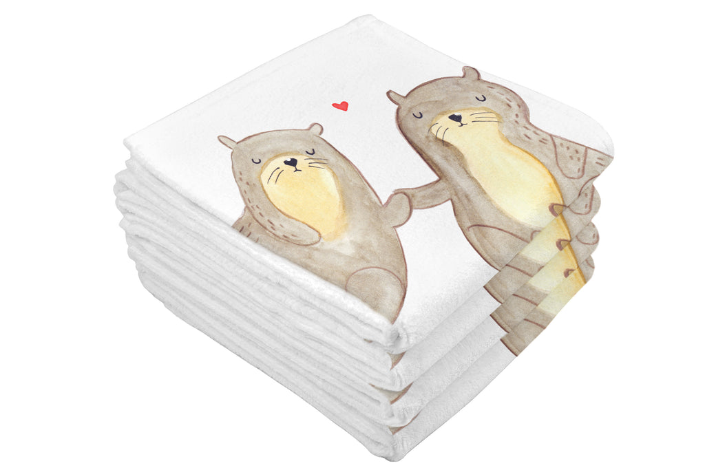 50 x 100 Handtuch Otter händchenhaltend Handtuch, Badehandtuch, Badezimmer, Handtücher, groß, Kinder, Baby, Otter, Fischotter, Seeotter, Otter Seeotter See Otter