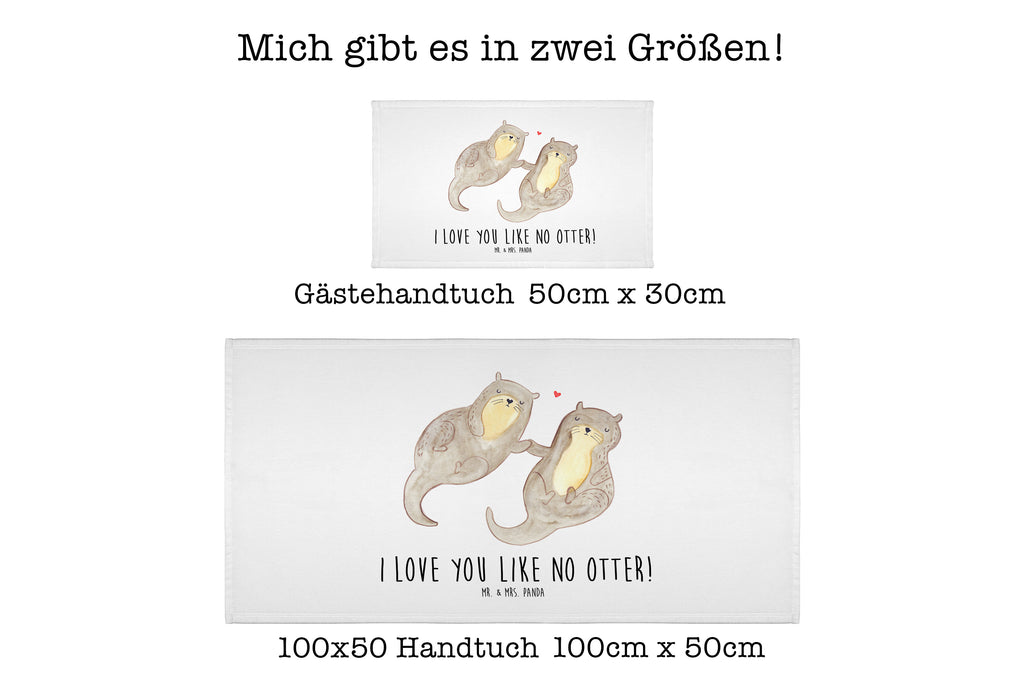 50 x 100 Handtuch Otter händchenhaltend Handtuch, Badehandtuch, Badezimmer, Handtücher, groß, Kinder, Baby, Otter, Fischotter, Seeotter, Otter Seeotter See Otter