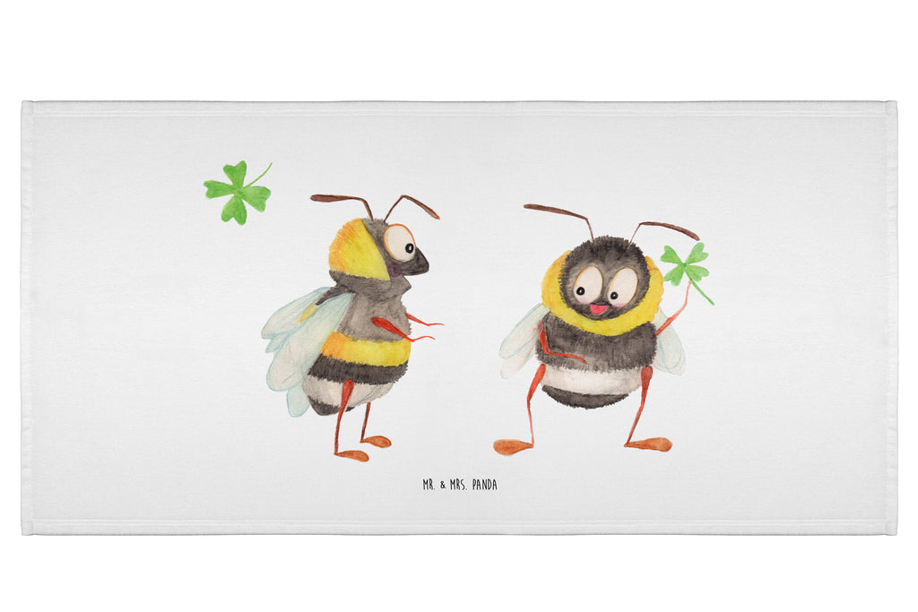 50 x 100 Handtuch Hummeln mit Kleeblatt Handtuch, Badehandtuch, Badezimmer, Handtücher, groß, Kinder, Baby, Tiermotive, Gute Laune, lustige Sprüche, Tiere, Hummel, Biene, Spruch positiv, Biene Deko, Spruch schön, glücklich sein, glücklich werden, Spruch fröhlich