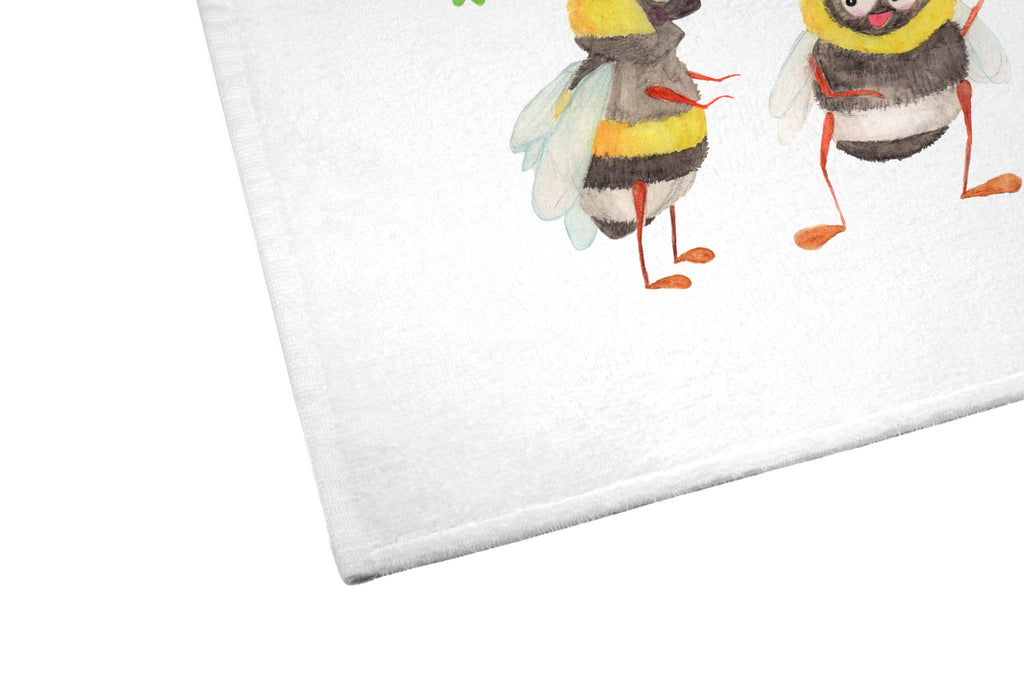 50 x 100 Handtuch Hummeln mit Kleeblatt Handtuch, Badehandtuch, Badezimmer, Handtücher, groß, Kinder, Baby, Tiermotive, Gute Laune, lustige Sprüche, Tiere, Hummel, Biene, Spruch positiv, Biene Deko, Spruch schön, glücklich sein, glücklich werden, Spruch fröhlich