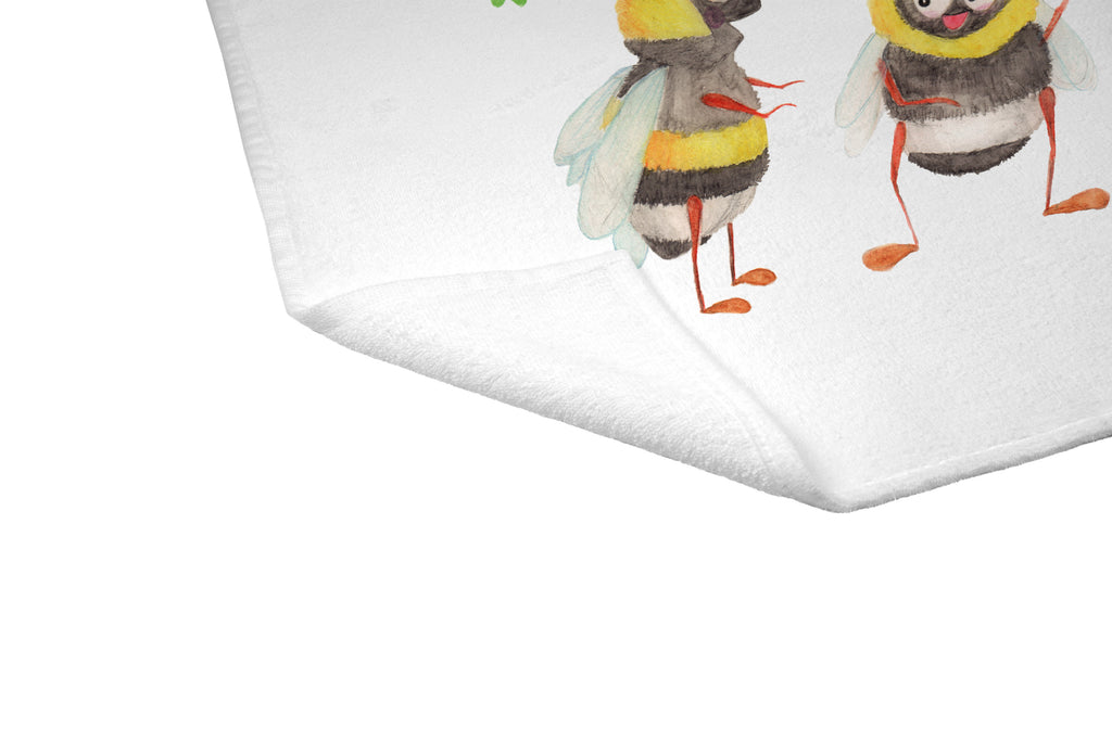 50 x 100 Handtuch Hummeln mit Kleeblatt Handtuch, Badehandtuch, Badezimmer, Handtücher, groß, Kinder, Baby, Tiermotive, Gute Laune, lustige Sprüche, Tiere, Hummel, Biene, Spruch positiv, Biene Deko, Spruch schön, glücklich sein, glücklich werden, Spruch fröhlich