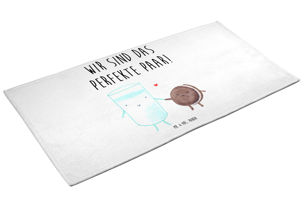 50 x 100 Handtuch Milch & Keks Handtuch, Badehandtuch, Badezimmer, Handtücher, groß, Kinder, Baby, Tiermotive, Gute Laune, lustige Sprüche, Tiere, Milk, Cookie, Milch, Keks, Kekse, Kaffee, Einladung Frühstück, Motiv süß, romantisch, perfektes Paar