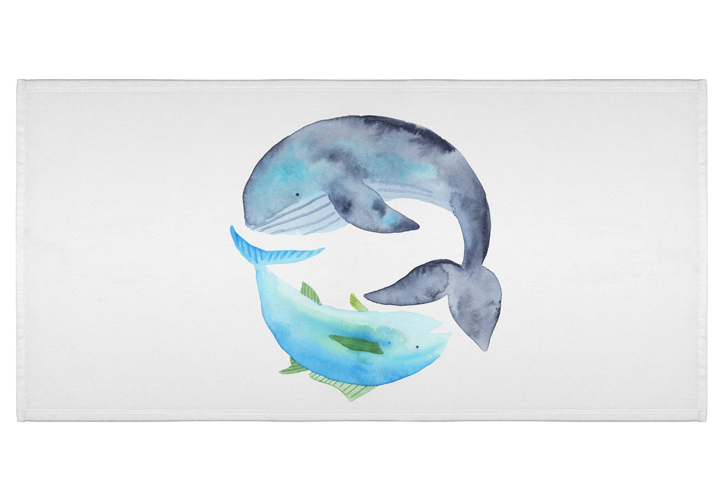 50 x 100 Handtuch Walfisch & Thunfisch Handtuch, Badehandtuch, Badezimmer, Handtücher, groß, Kinder, Baby, Tiermotive, Gute Laune, lustige Sprüche, Tiere, Wal, Wahl, Tunfisch, Wortwitz lustig, Spruch lustig, Flachwitz, Witz, Spruch des Tages, Flachwitz Geschenk