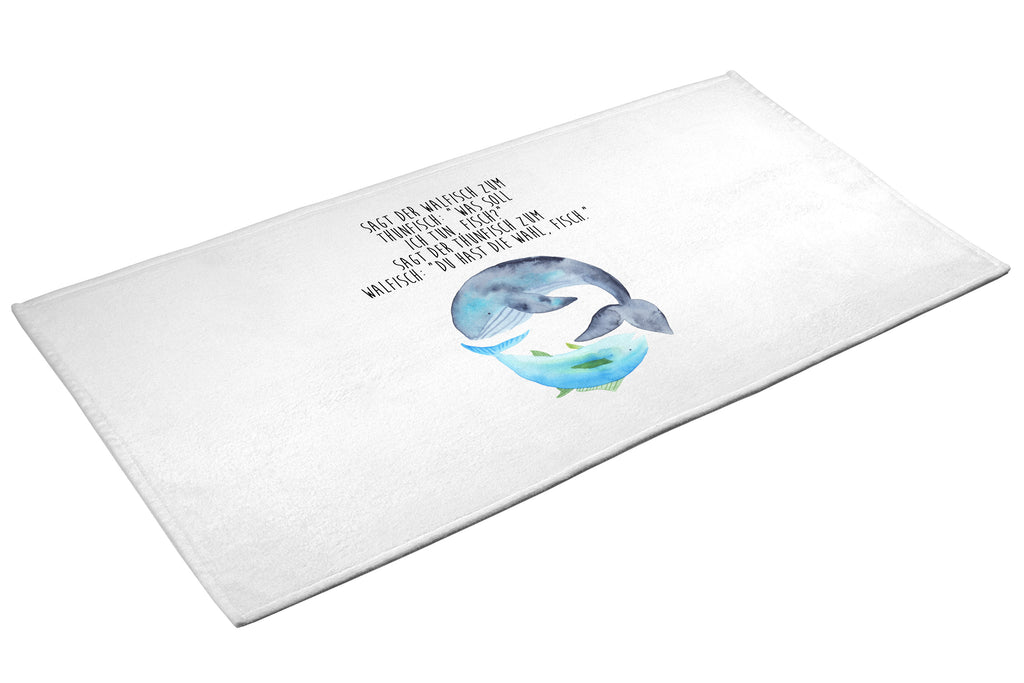 50 x 100 Handtuch Walfisch & Thunfisch Handtuch, Badehandtuch, Badezimmer, Handtücher, groß, Kinder, Baby, Tiermotive, Gute Laune, lustige Sprüche, Tiere, Wal, Wahl, Tunfisch, Wortwitz lustig, Spruch lustig, Flachwitz, Witz, Spruch des Tages, Flachwitz Geschenk