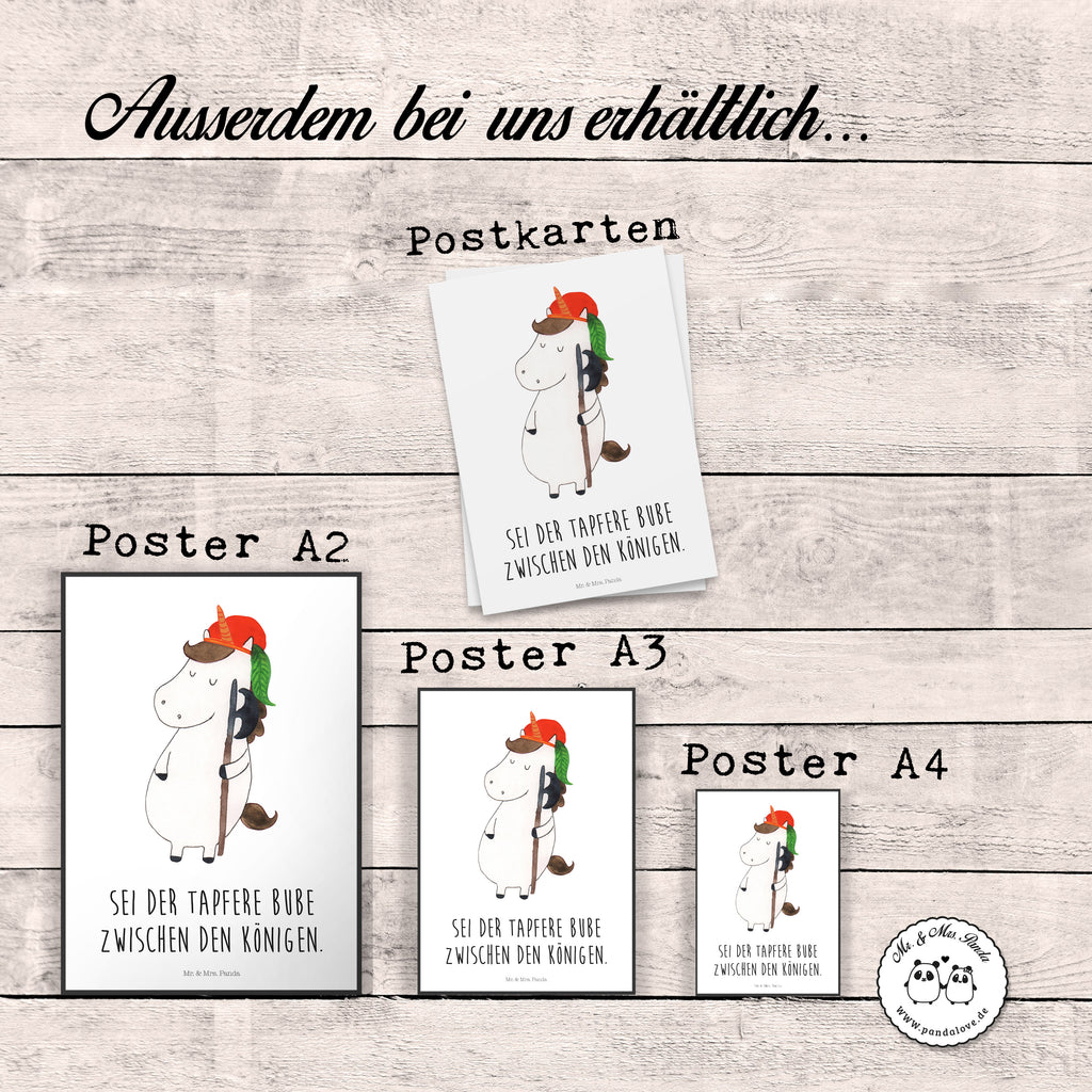 Poster Einhorn Bube Poster, Wandposter, Bild, Wanddeko, Küchenposter, Kinderposter, Wanddeko Bild, Raumdekoration, Wanddekoration, Handgemaltes Poster, Mr. & Mrs. Panda Poster, Designposter, Kunstdruck, Posterdruck, Einhorn, Einhörner, Einhorn Deko, Pegasus, Unicorn, Bube, Mittelalter