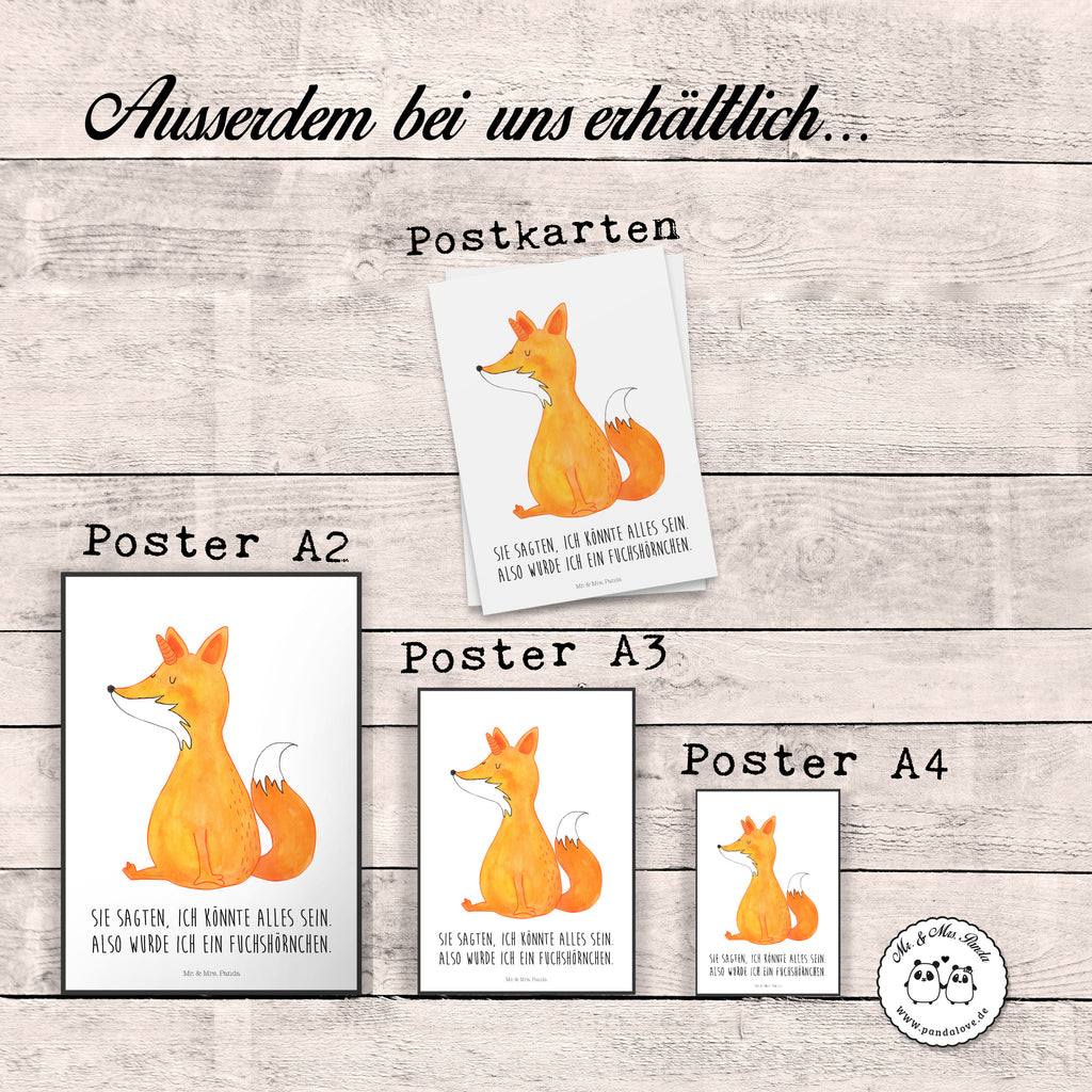 Poster Fuchshörnchen Poster, Wandposter, Bild, Wanddeko, Küchenposter, Kinderposter, Wanddeko Bild, Raumdekoration, Wanddekoration, Handgemaltes Poster, Mr. & Mrs. Panda Poster, Designposter, Kunstdruck, Posterdruck, Einhorn, Einhörner, Einhorn Deko, Pegasus, Unicorn, Fuchs, Unicorns, Fuchshörnchen, Fuchshorn, Foxycorn, Füchse