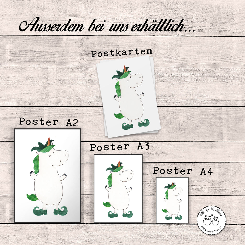 Poster Einhorn Joker Poster, Wandposter, Bild, Wanddeko, Küchenposter, Kinderposter, Wanddeko Bild, Raumdekoration, Wanddekoration, Handgemaltes Poster, Mr. & Mrs. Panda Poster, Designposter, Kunstdruck, Posterdruck, Einhorn, Einhörner, Einhorn Deko, Pegasus, Unicorn, Hofnarr, Kasper, Gaukler, Mittelalter