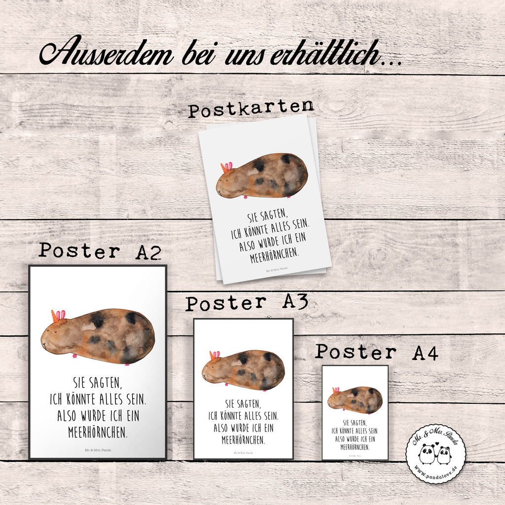 Poster Meerhörnchen Poster, Wandposter, Bild, Wanddeko, Küchenposter, Kinderposter, Wanddeko Bild, Raumdekoration, Wanddekoration, Handgemaltes Poster, Mr. & Mrs. Panda Poster, Designposter, Kunstdruck, Posterdruck, Einhorn, Einhörner, Einhorn Deko, Pegasus, Unicorn, Meerhörnchen, Meericorn, Meerschwein, Meerschweinchen