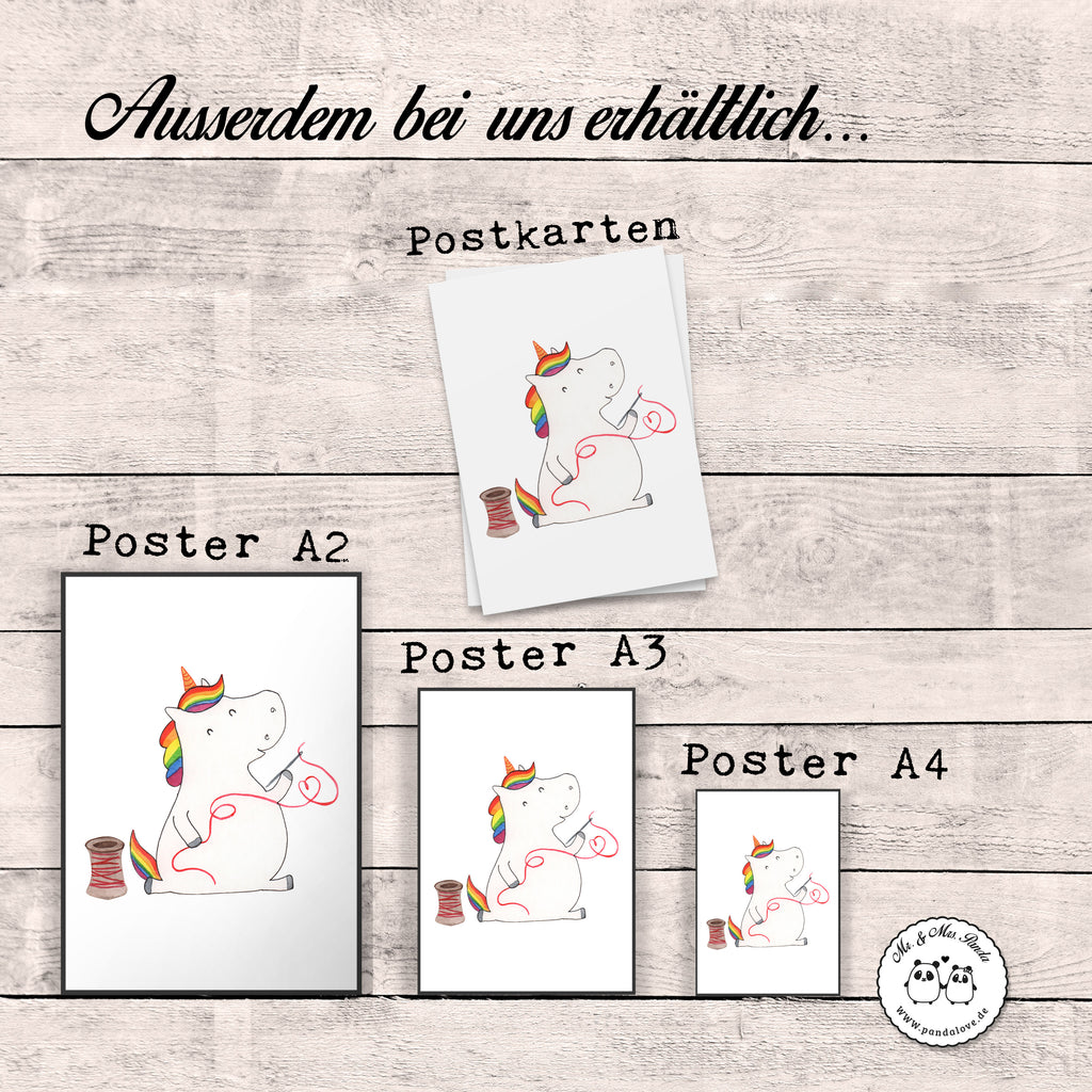 Poster Einhorn Näherin Poster, Wandposter, Bild, Wanddeko, Küchenposter, Kinderposter, Wanddeko Bild, Raumdekoration, Wanddekoration, Handgemaltes Poster, Mr. & Mrs. Panda Poster, Designposter, Kunstdruck, Posterdruck, Einhorn, Einhörner, Einhorn Deko, Pegasus, Unicorn, Näherin, nähen, Mädchen, Freundin, Häkeln, Stricken, basteln, Nähzimmer