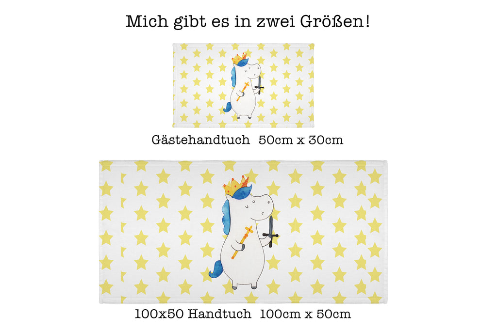Gäste Handtuch Einhorn König mit Schwert Gästetuch, Reisehandtuch, Sport Handtuch, Frottier, Kinder Handtuch, Einhorn, Einhörner, Einhorn Deko, Pegasus, Unicorn, König, Ritter, Mittelalter