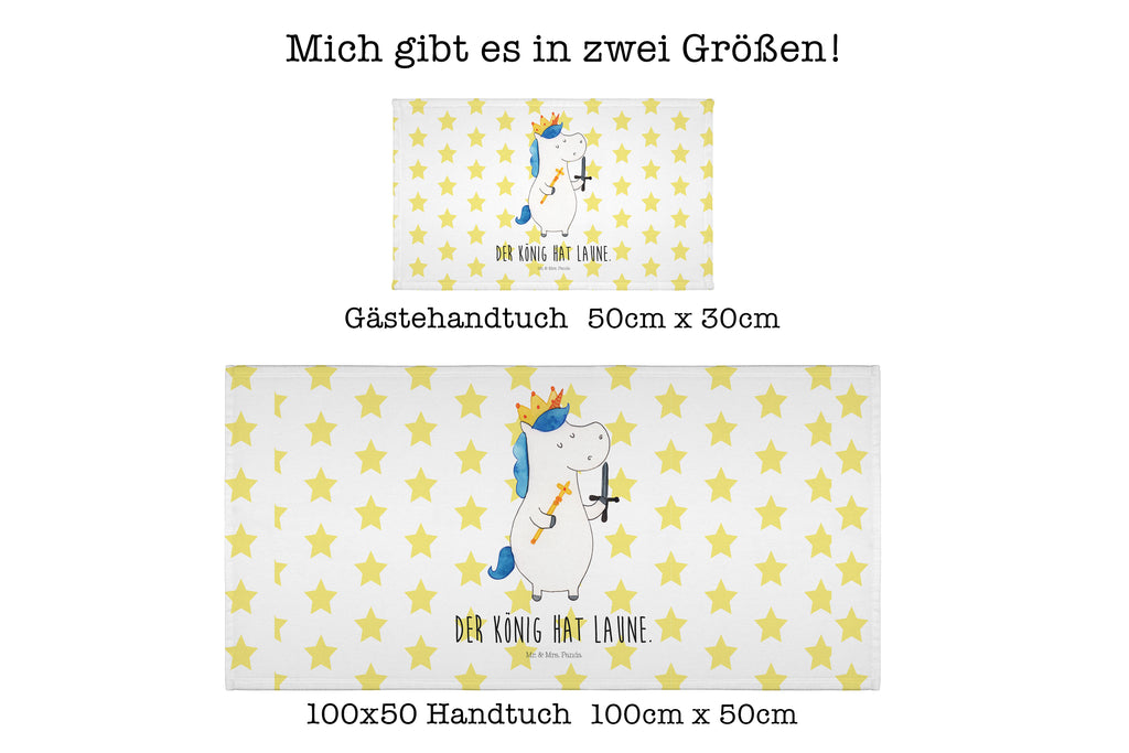 Gäste Handtuch Einhorn König mit Schwert Gästetuch, Reisehandtuch, Sport Handtuch, Frottier, Kinder Handtuch, Einhorn, Einhörner, Einhorn Deko, Pegasus, Unicorn, König, Ritter, Mittelalter