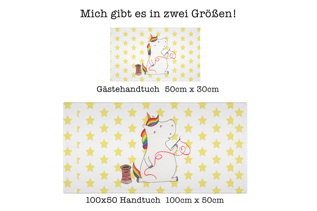 Gäste Handtuch Einhorn Näherin Gästetuch, Reisehandtuch, Sport Handtuch, Frottier, Kinder Handtuch, Einhorn, Einhörner, Einhorn Deko, Pegasus, Unicorn, Näherin, nähen, Mädchen, Freundin, Häkeln, Stricken, basteln, Nähzimmer