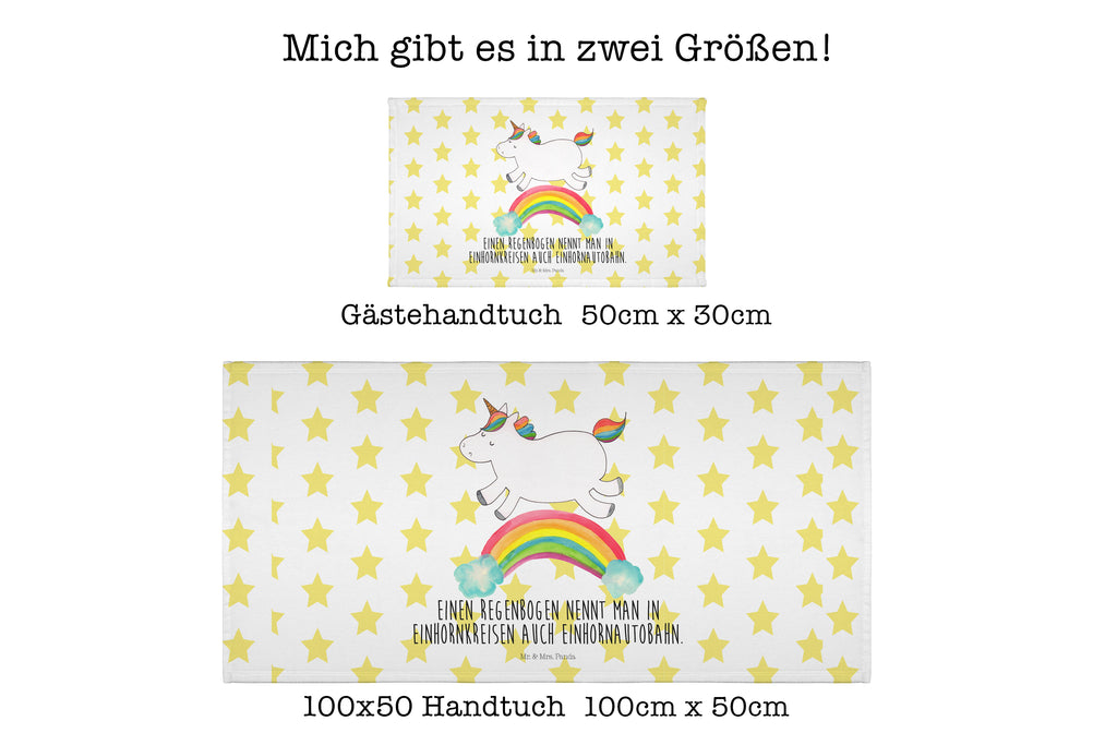 Gäste Handtuch Einhorn Regenbogen Gästetuch, Reisehandtuch, Sport Handtuch, Frottier, Kinder Handtuch, Einhorn, Einhörner, Einhorn Deko, Pegasus, Unicorn, Regenbogen, Glitzer, Einhornpower, Erwachsenwerden, Einhornautobahn