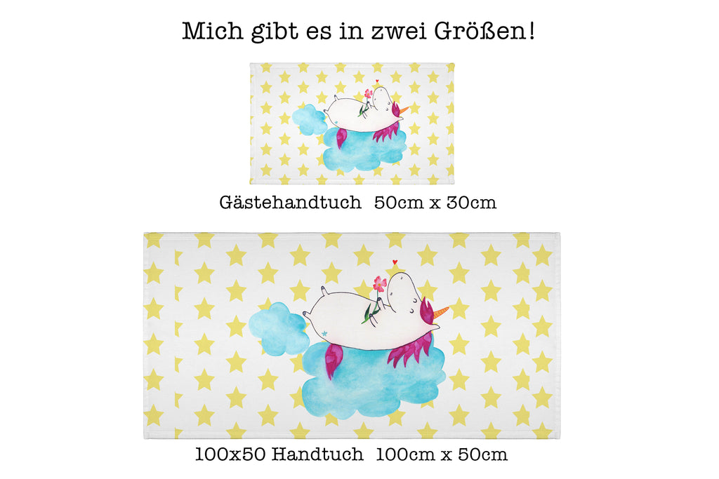 Gäste Handtuch Einhorn verliebt auf Wolke Gästetuch, Reisehandtuch, Sport Handtuch, Frottier, Kinder Handtuch, Einhorn, Einhörner, Einhorn Deko, Pegasus, Unicorn, verliebt, Liebe, Liebesbeweis, Freundin, Wolke